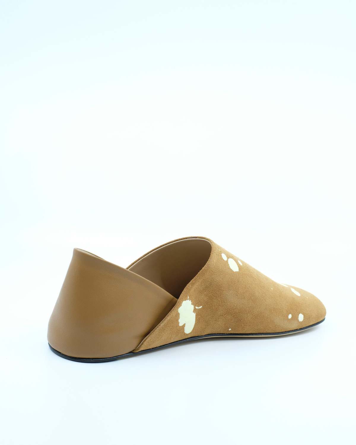 JW ANDERSON Tan & Cream Suede Slipper Mule - Image 3 of 6