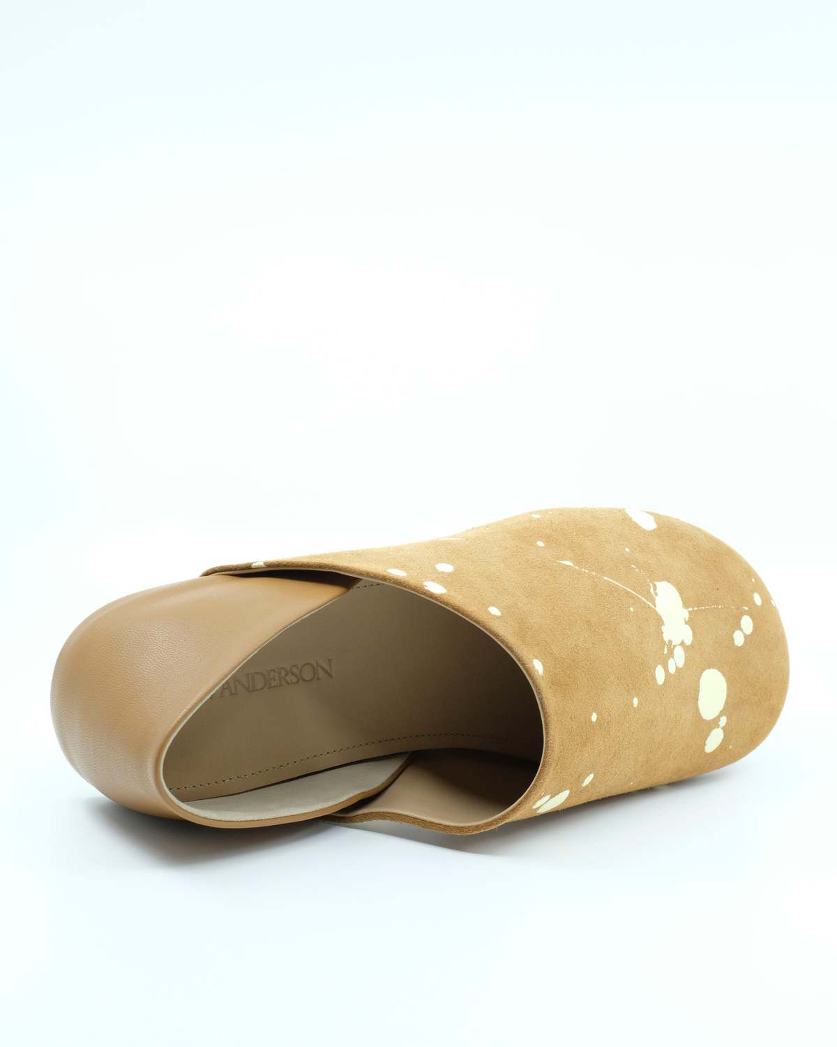 JW ANDERSON Tan & Cream Suede Slipper Mule - Image 5 of 6