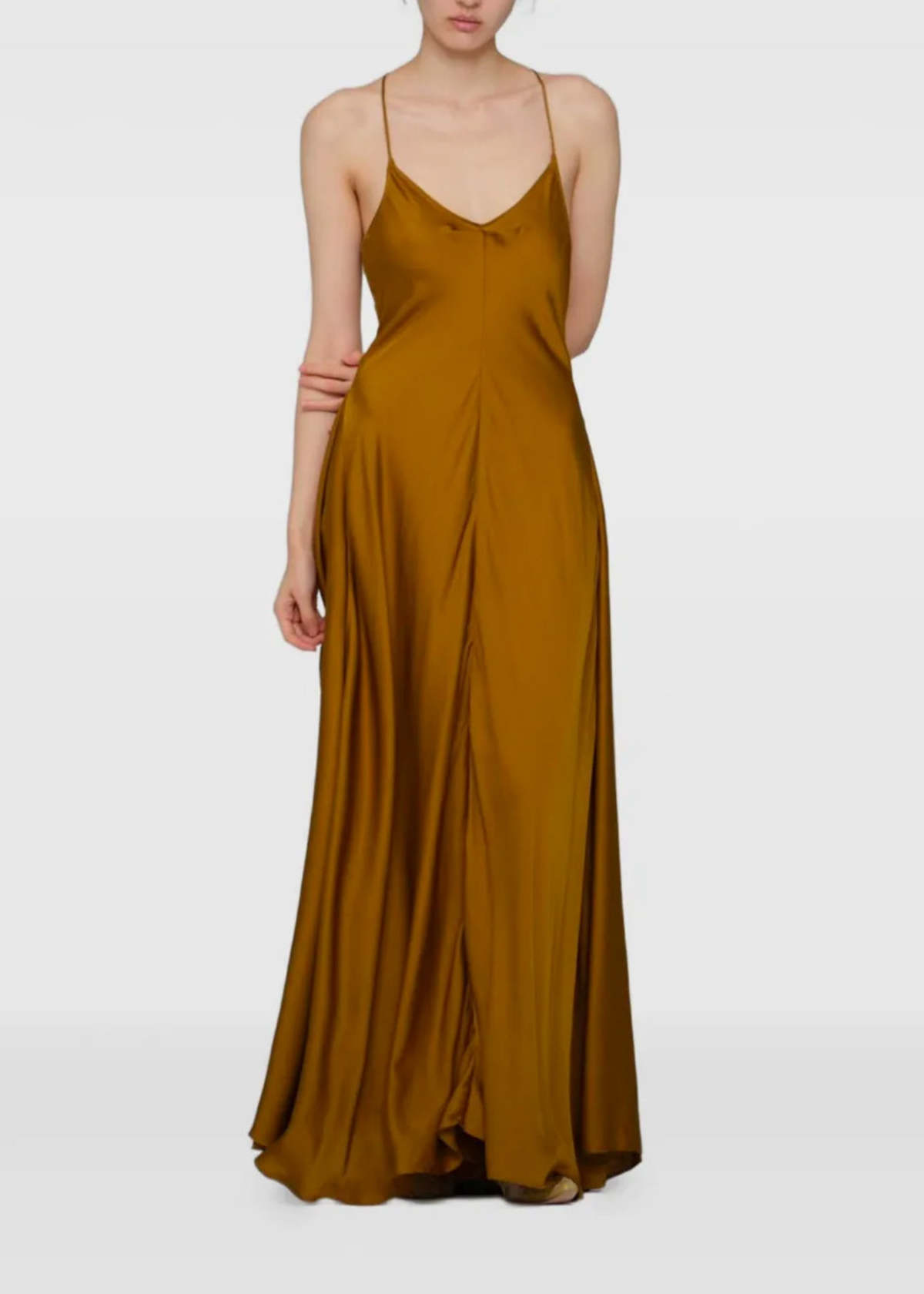 YANGKEHAN Cross-Back Side-Pocket Maxi Dress - Yellow - Image 3 of 3