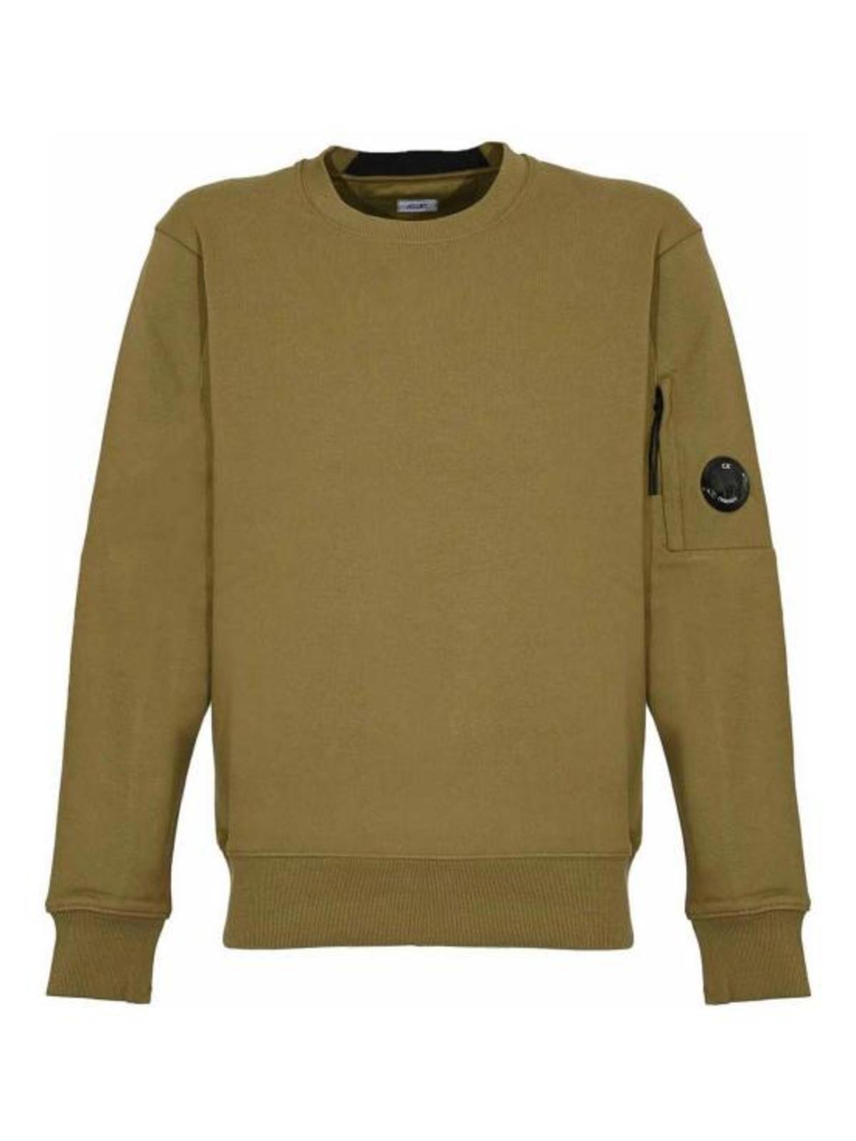 C.P. Company Light Fleece Crewneck Lens Sweatshirt - Capers - Image 1 of 3