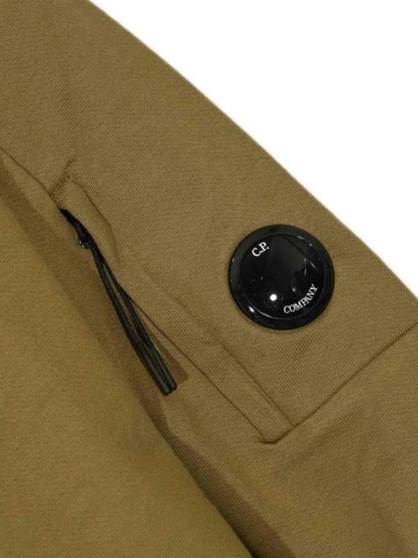 C.P. Company Light Fleece Crewneck Lens Sweatshirt - Capers