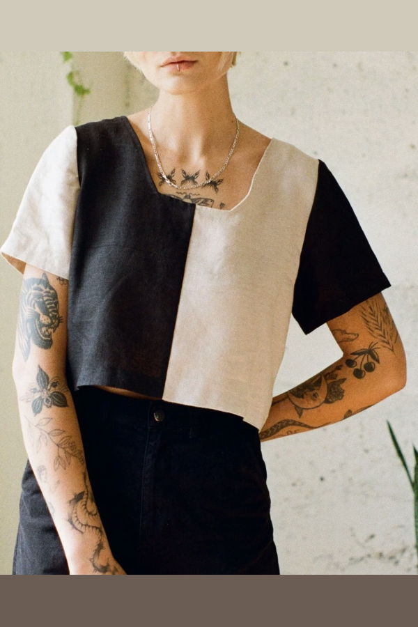 Ersa Fibers Quilted Crop Top