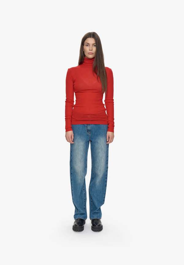Minimum Pernilles Turtleneck Sweater - Goji Berry