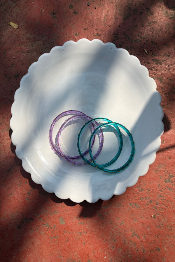 IKKIVI Arm Candy Lavender & Blue Bangle Set - Lavender & Blue