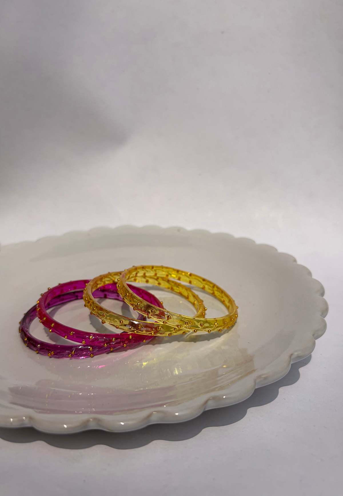 IKKIVI Arm Candy Pink & Yellow Bangle Set - Image 2 of 9
