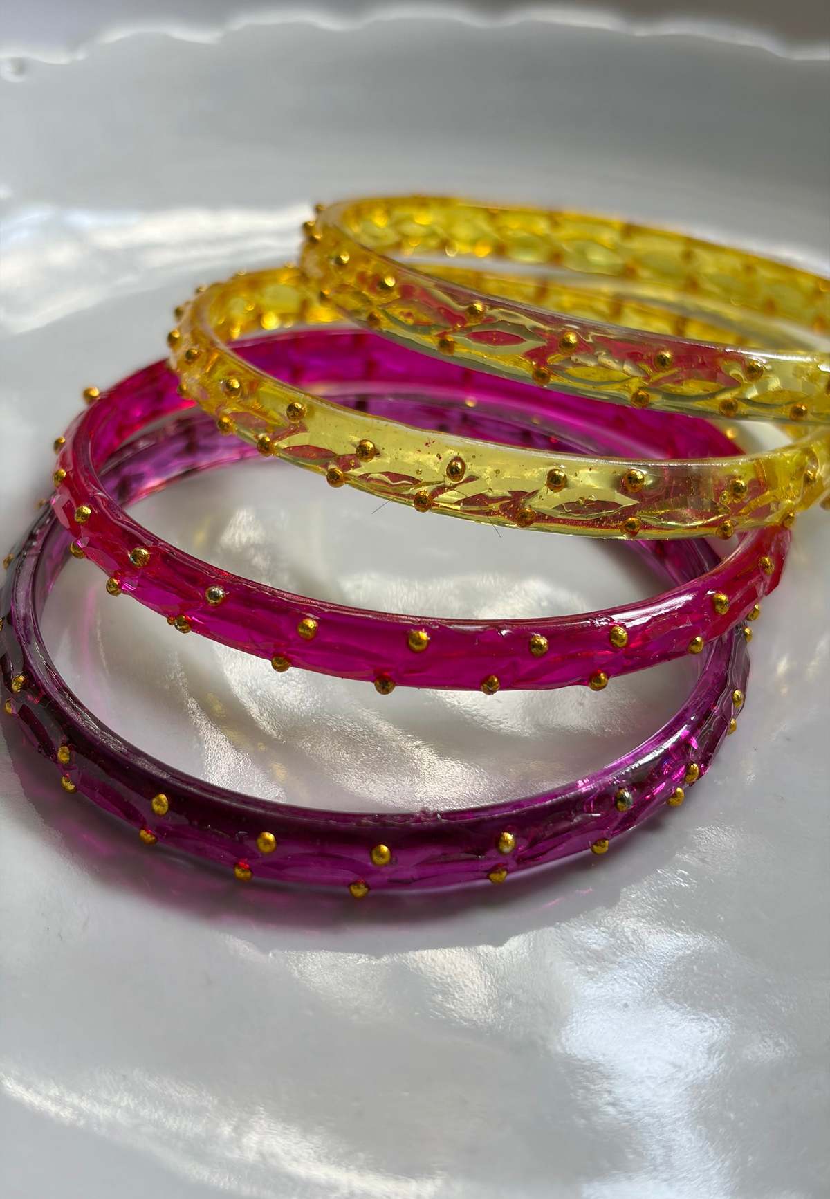 IKKIVI Arm Candy Pink & Yellow Bangle Set - Image 3 of 9