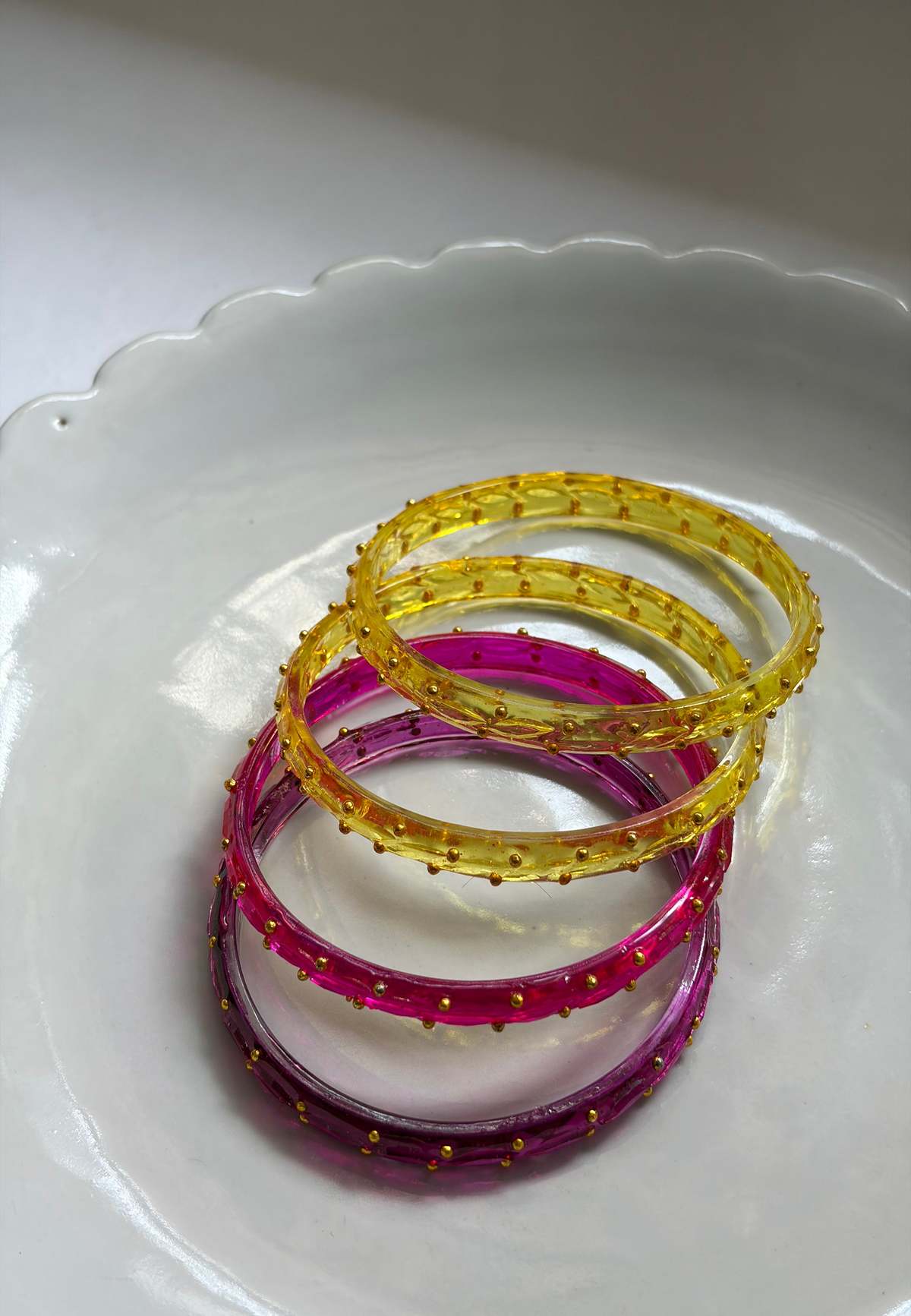 IKKIVI Arm Candy Pink & Yellow Bangle Set - Image 7 of 9