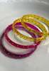IKKIVI Arm Candy Pink & Yellow Bangle Set - Thumbnail 8