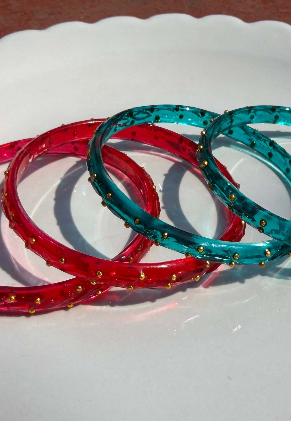 IKKIVI Arm Candy Red & Blue Bangle Set - Image 2 of 6