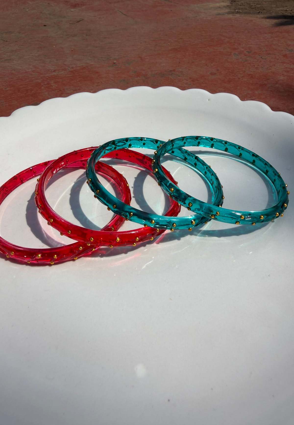 IKKIVI Arm Candy Red & Blue Bangle Set - Image 3 of 6