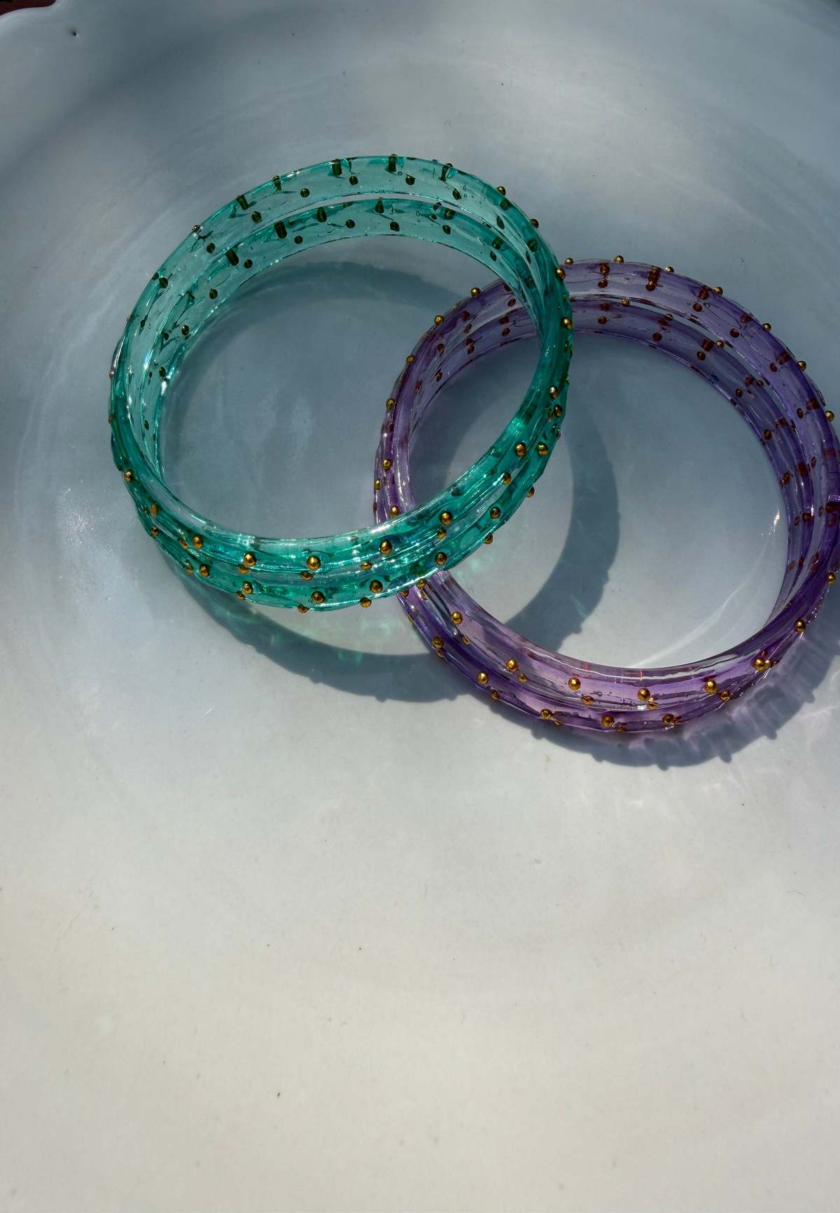 IKKIVI Arm Candy Bangle Set - Sea Green & Lavender - Image 5 of 5
