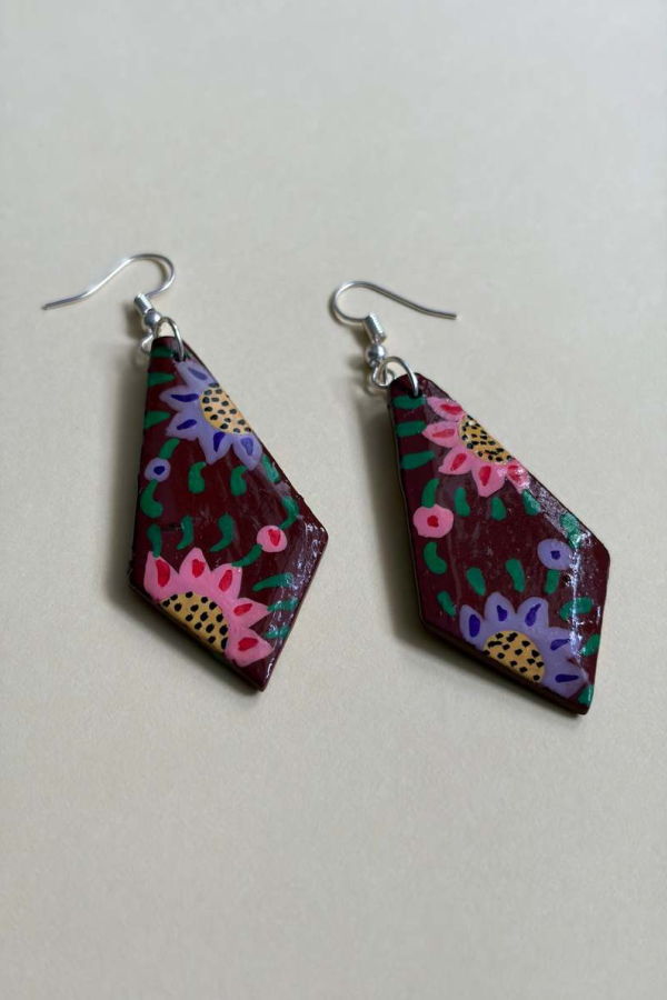 IKKIVI Ear Fleur Earrings - Brown