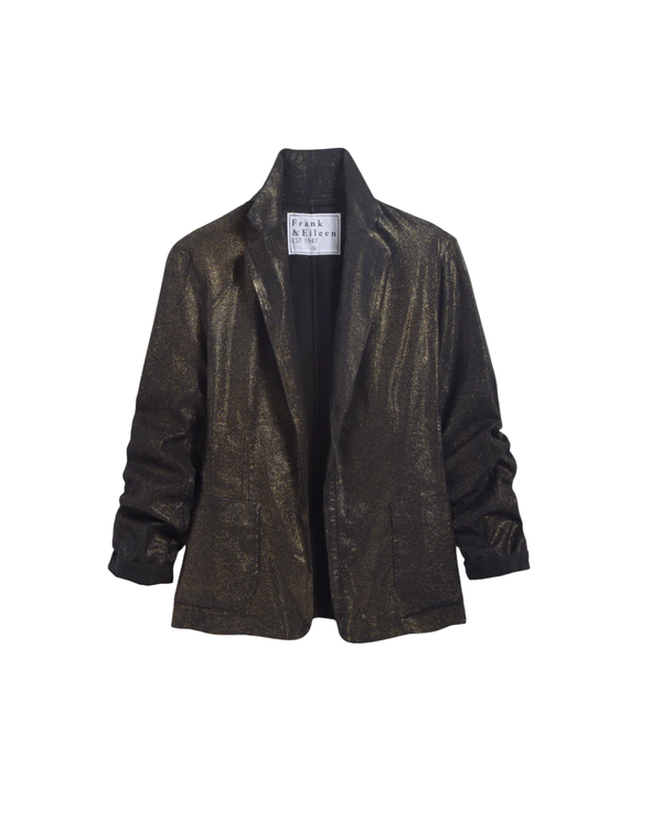 Frank & Eileen Dublin Tailored Blazer - Gold Glitter