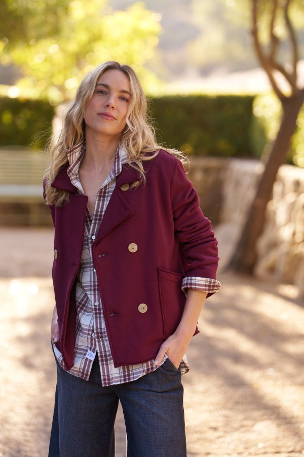 Frank & Eileen Mini Belfast Cropped Sweatshirt - Currant