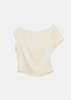 YANGKEHAN Draped One-Shoulder Top - White - Thumbnail 1
