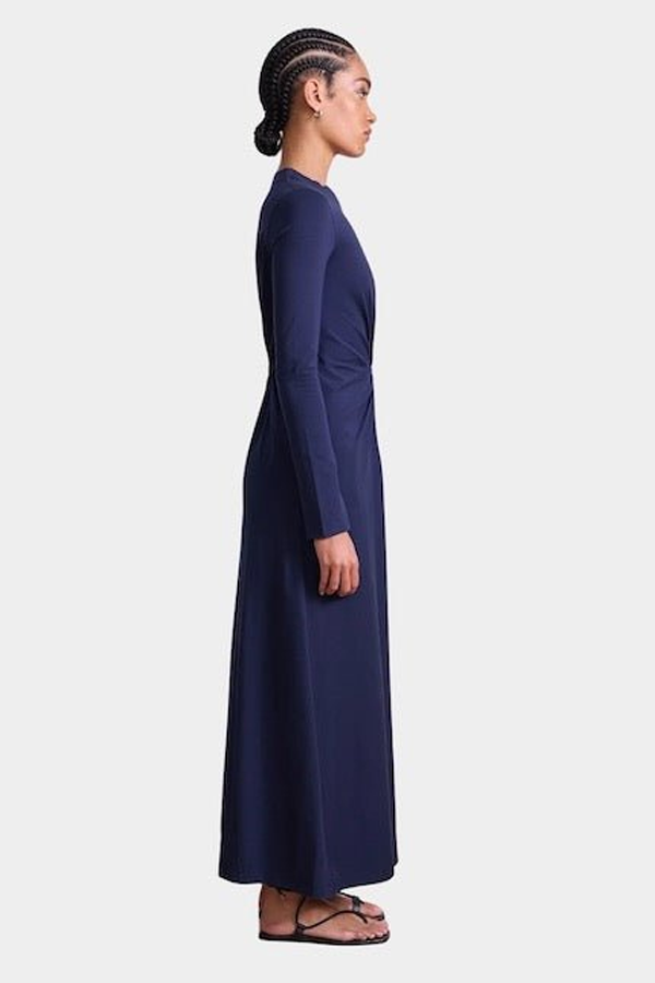 Apiece Apart Long Sleeve Volta Dress - Navy