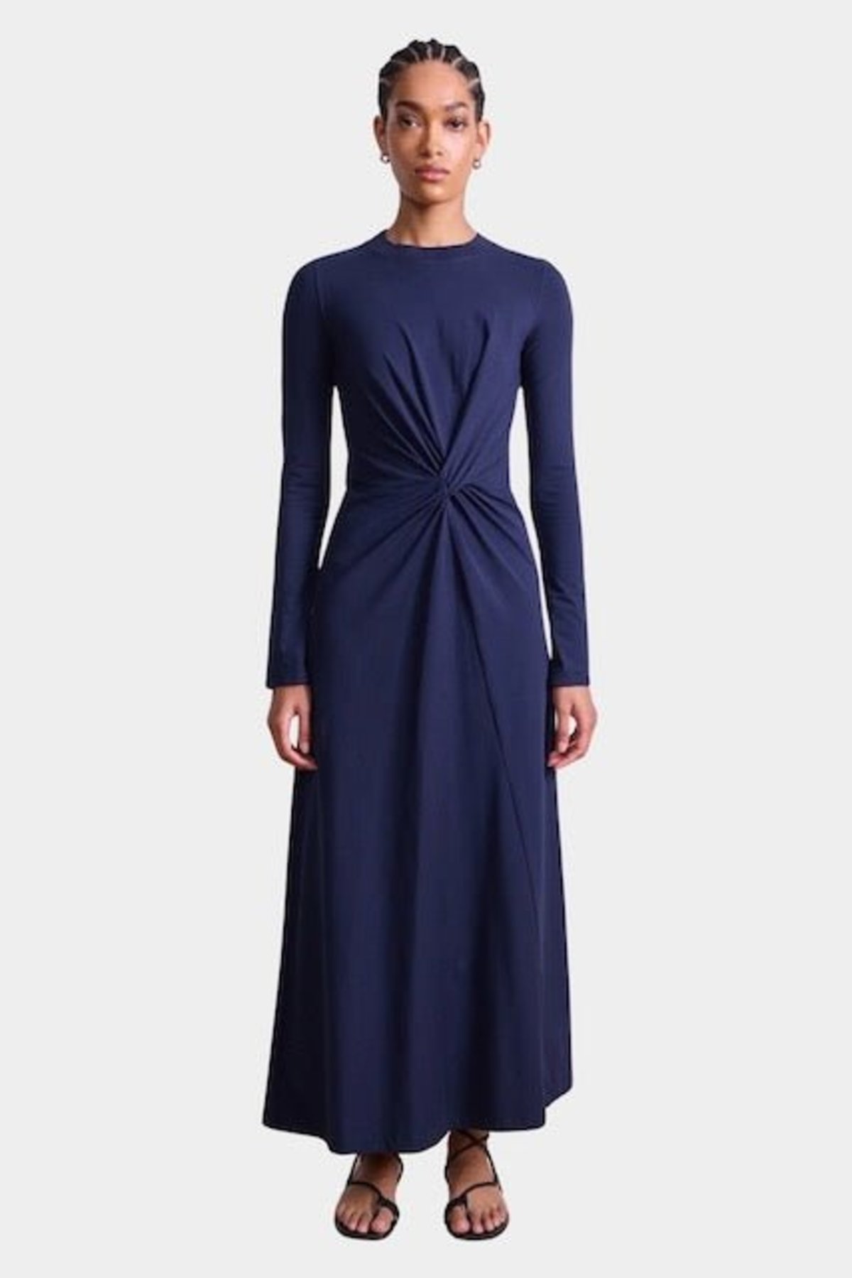 Apiece Apart Long Sleeve Volta Dress - Navy - Image 4 of 4