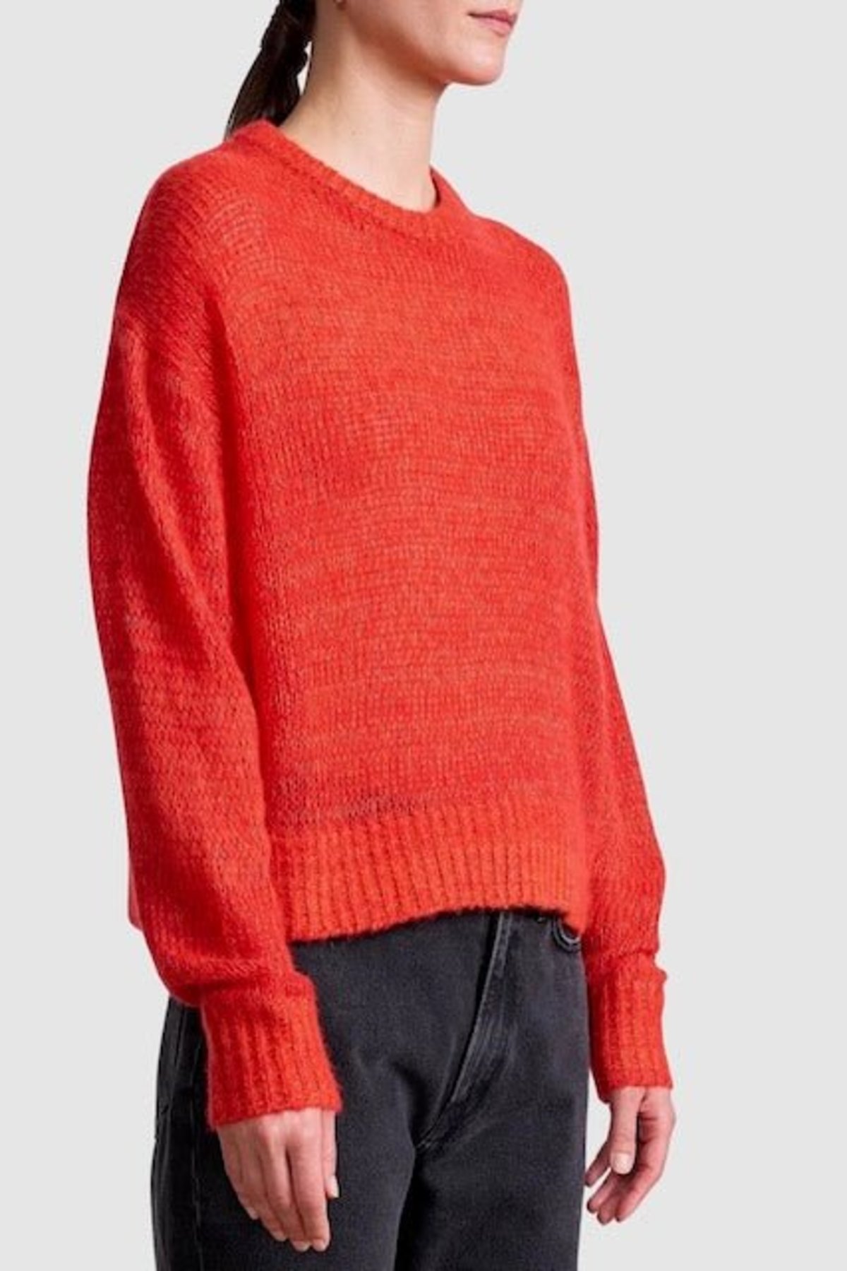 Apiece Apart Softest Tissue Weight Sweater Mouline Sweater - Tigerlily - Image 2 of 4