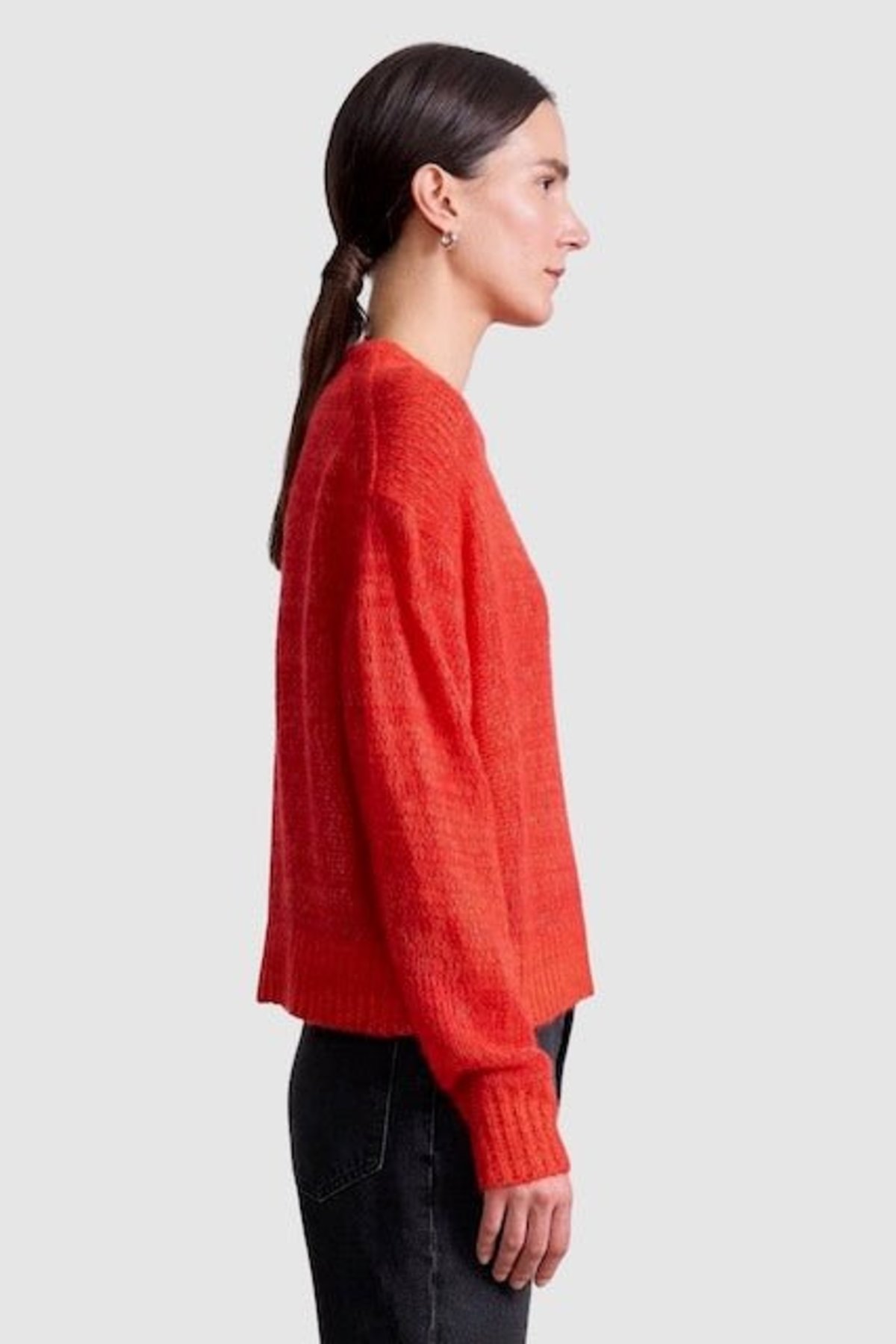 Apiece Apart Softest Tissue Weight Sweater Mouline Sweater - Tigerlily - Image 4 of 4