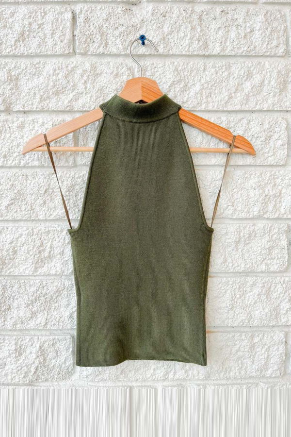 Jonathan Simkhai Renlen Halter Top - Fern