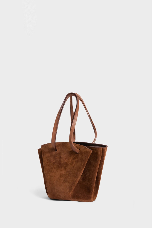 Lemiz Dalia Accordion Bag - Caramel Suede