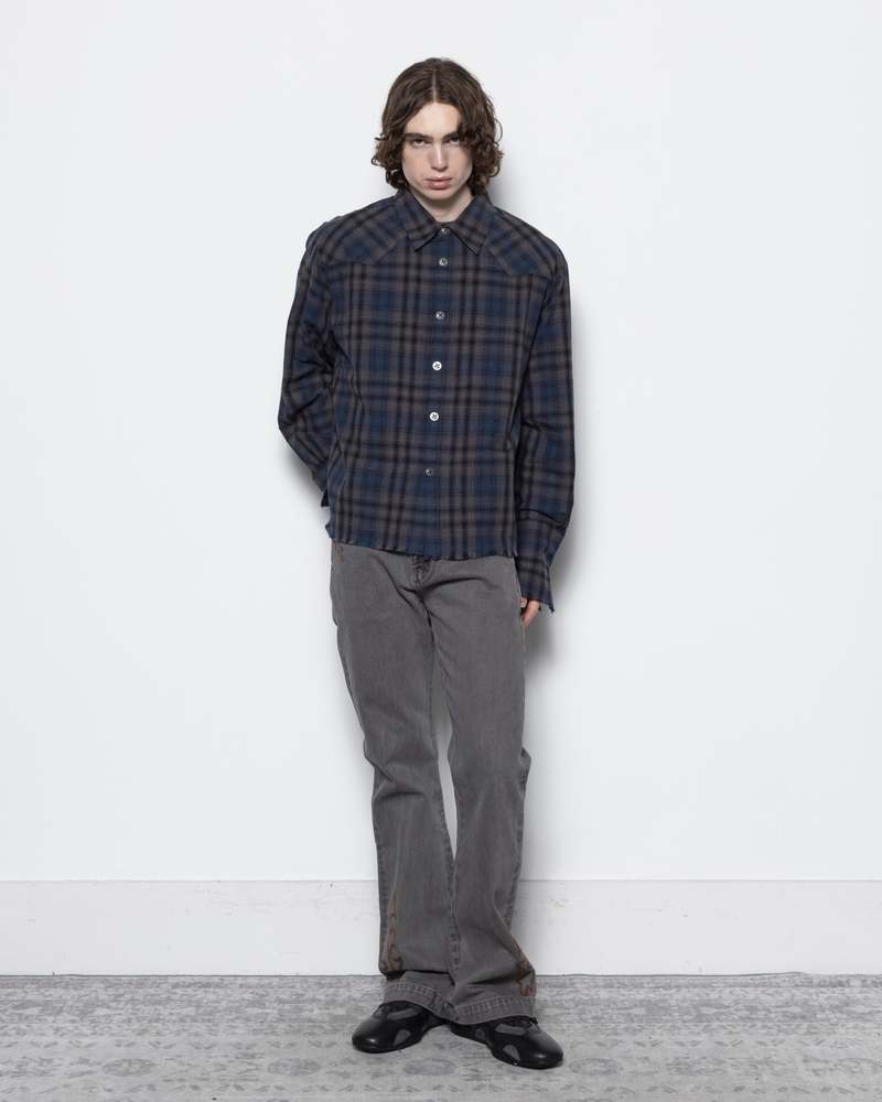 Records INC. Western Embroidery Flared Jeans