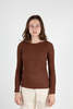 Erica Tanov Pima Cotton Ribbed Bateau Pullover - Thumbnail 1