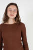 Erica Tanov Pima Cotton Ribbed Bateau Pullover - Thumbnail 3