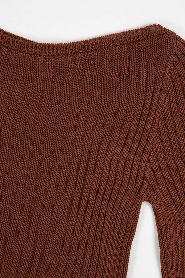 Erica Tanov Pima Cotton Ribbed Bateau Pullover