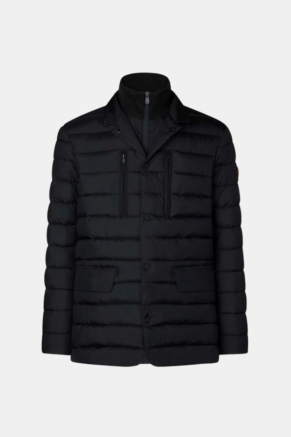 Save The Duck Miro Buttoned Jacket - Blue Black