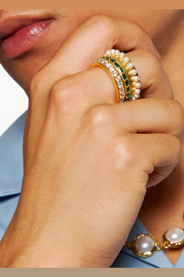 VEERT Thick Layered Ring - Yellow Gold