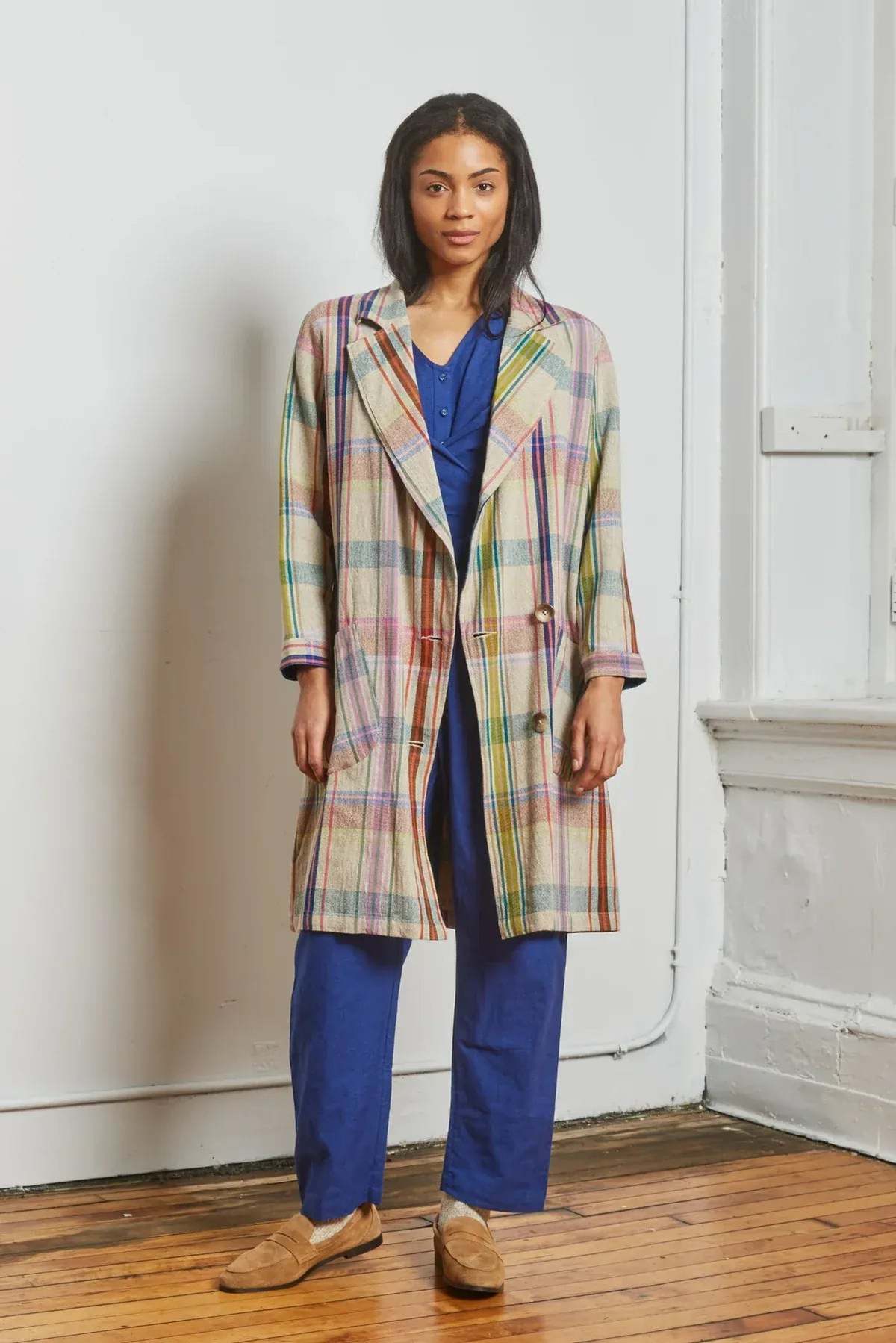 RUJUTA SHETH Barney Trench Kulfi Chex Trench - Image 3 of 7