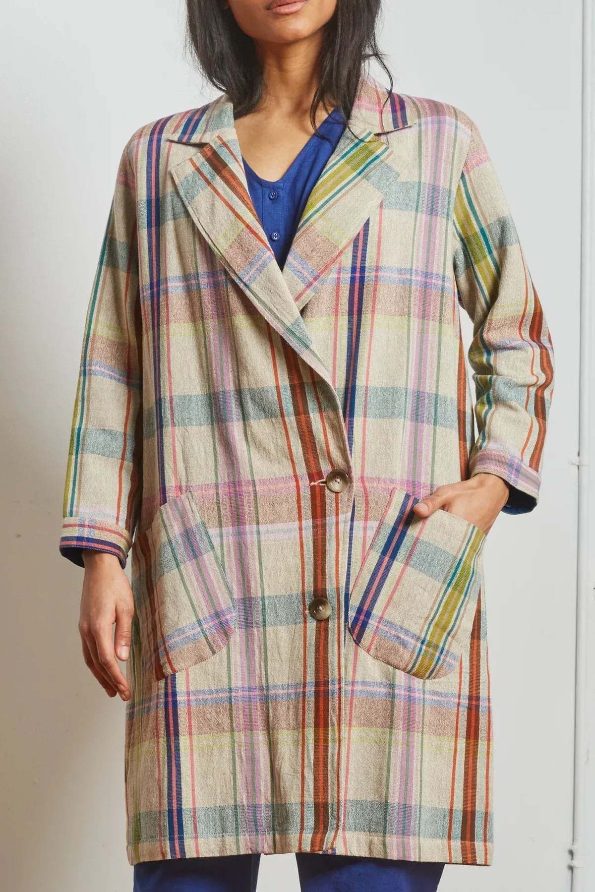 RUJUTA SHETH Barney Trench Kulfi Chex Trench - Image 5 of 7