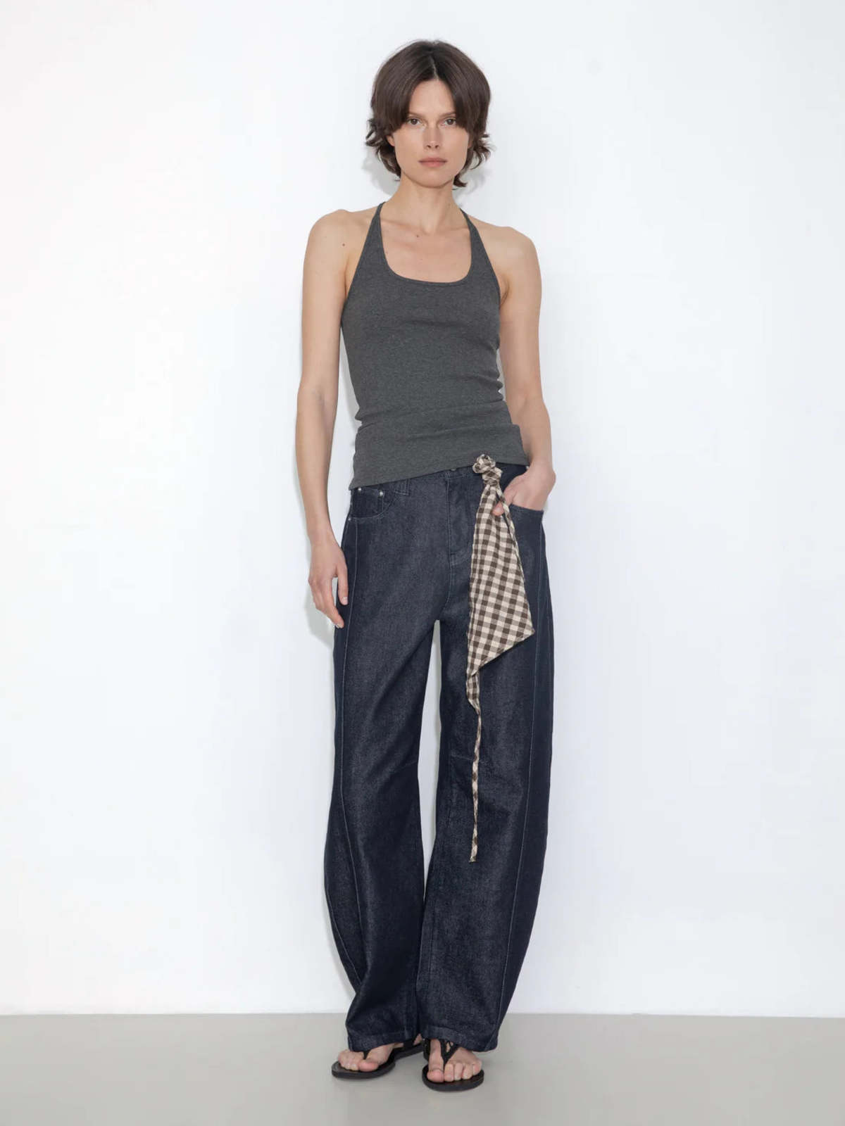 Cubic Panelled Loose-Fit Wide-Leg Tapered Jeans - Image 1 of 7