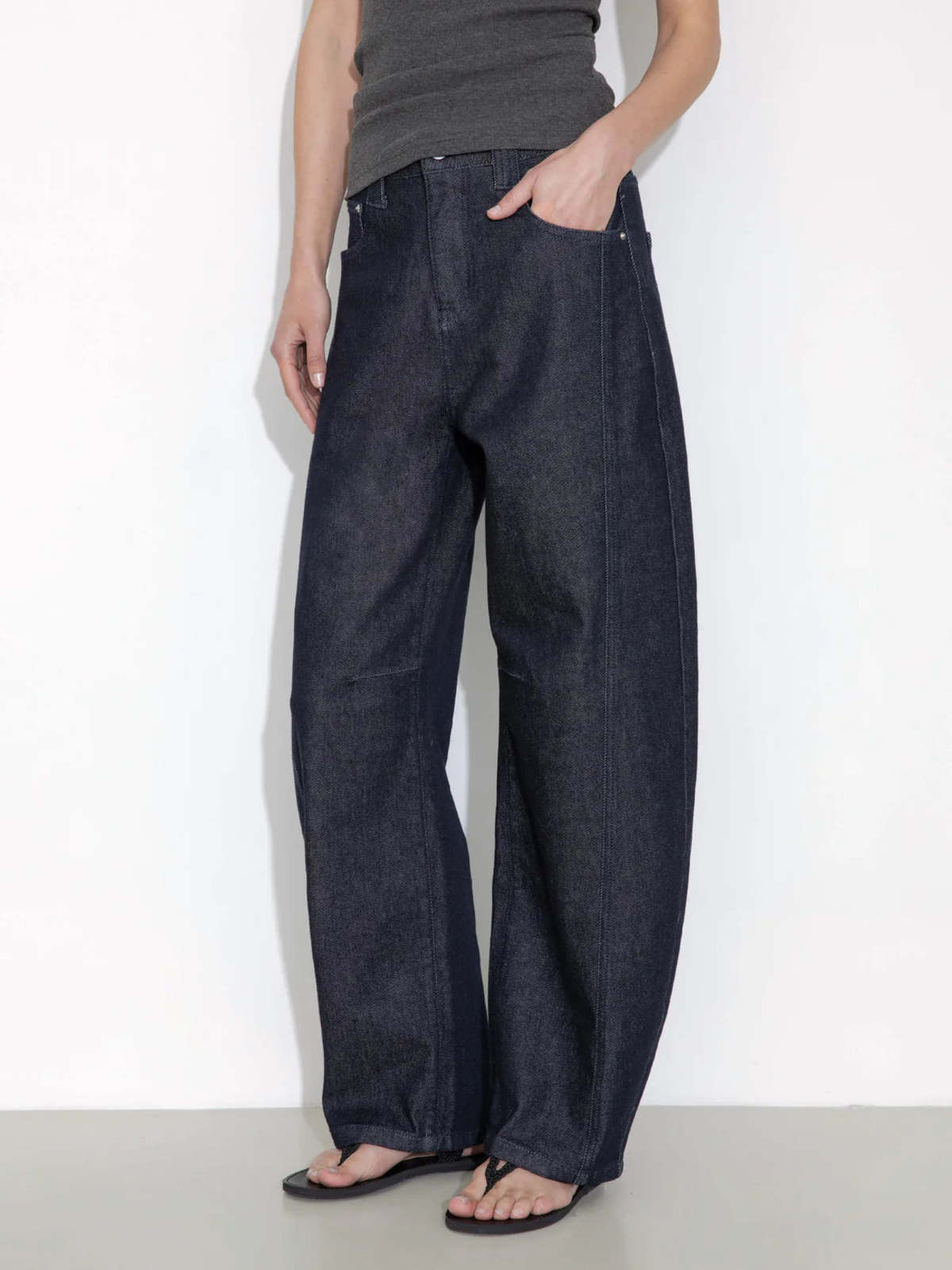 Cubic Panelled Loose-Fit Wide-Leg Tapered Jeans - Image 2 of 7