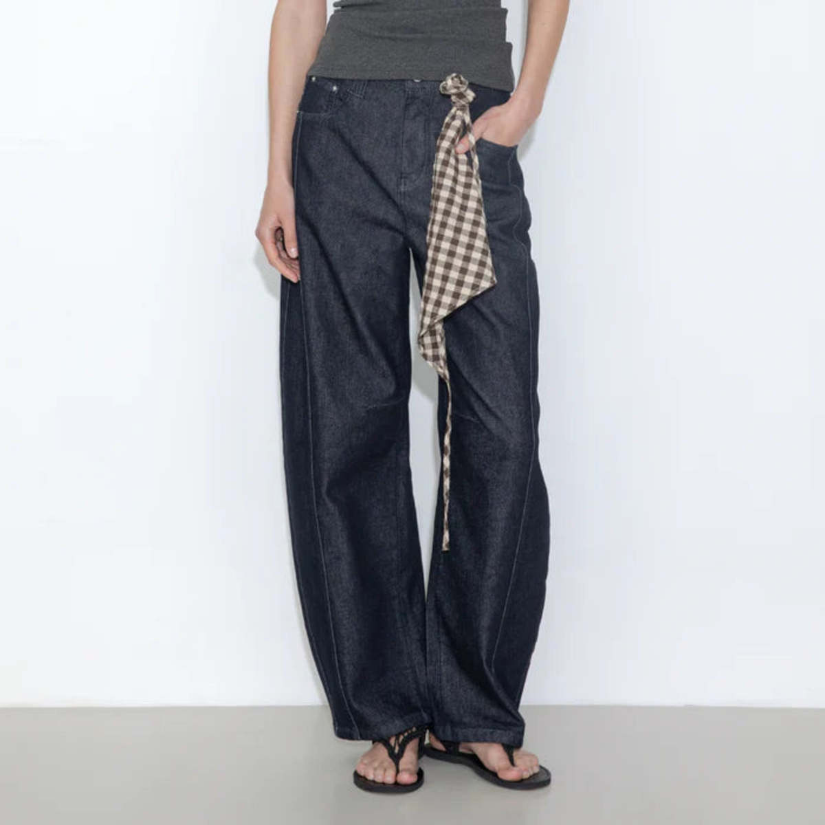 Cubic Panelled Loose-Fit Wide-Leg Tapered Jeans - Image 7 of 7