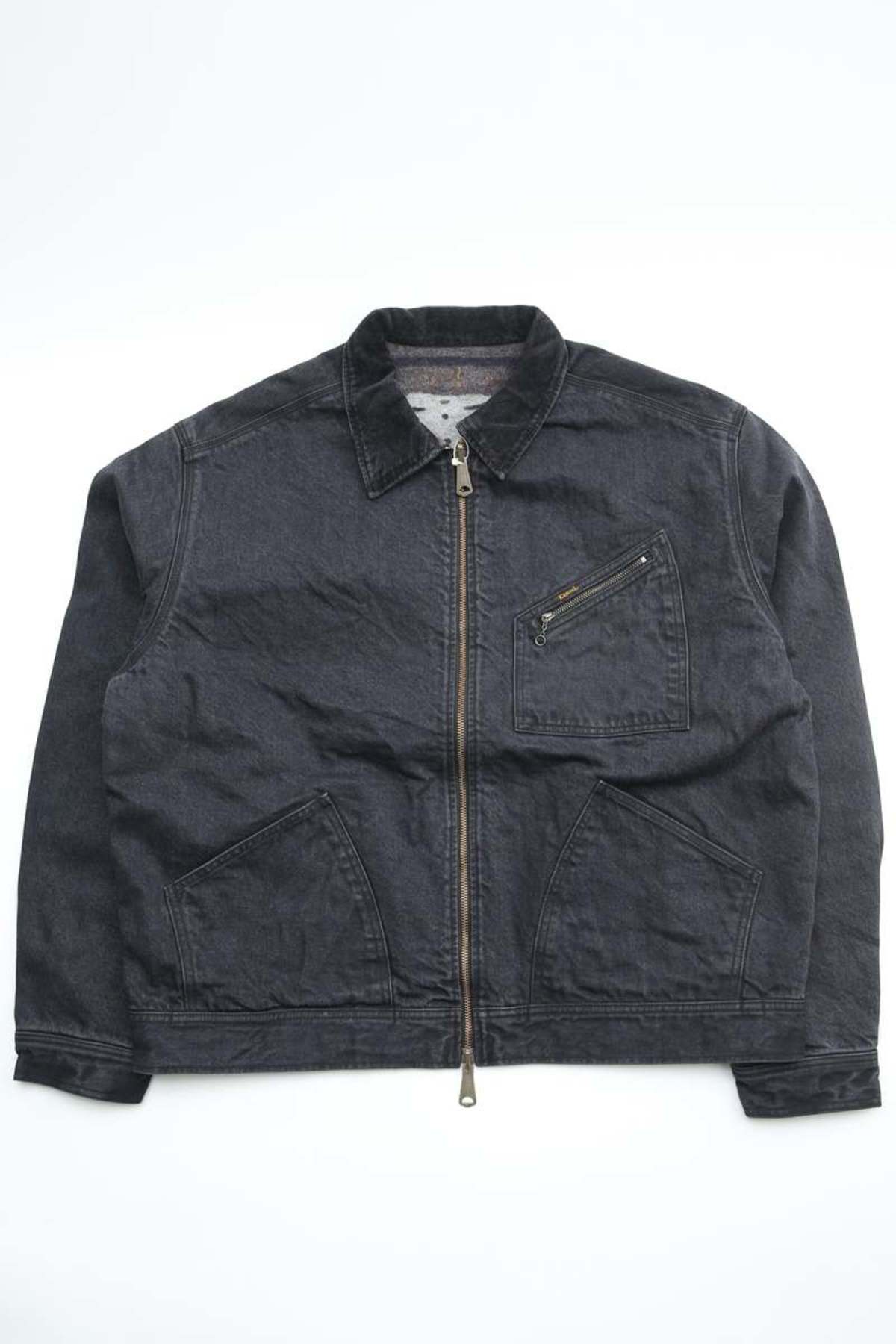 Kapital 14oz Denim Bone Lining Reversible Zip-Up Work Jacket - Image 2 of 20