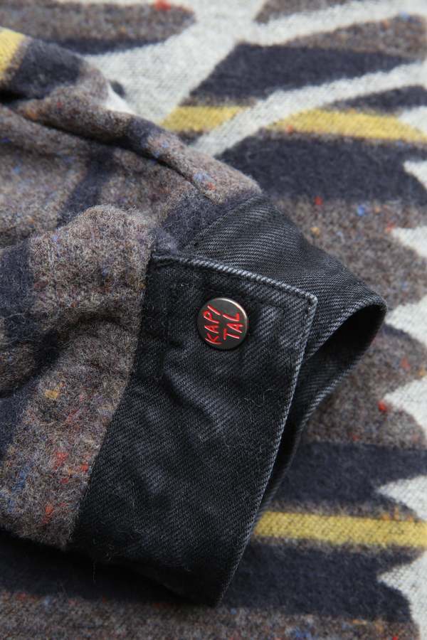 Kapital 14oz Denim Bone Lining Reversible Zip-Up Work Jacket