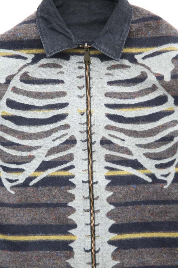 Kapital 14oz Denim Bone Lining Reversible Zip-Up Work Jacket