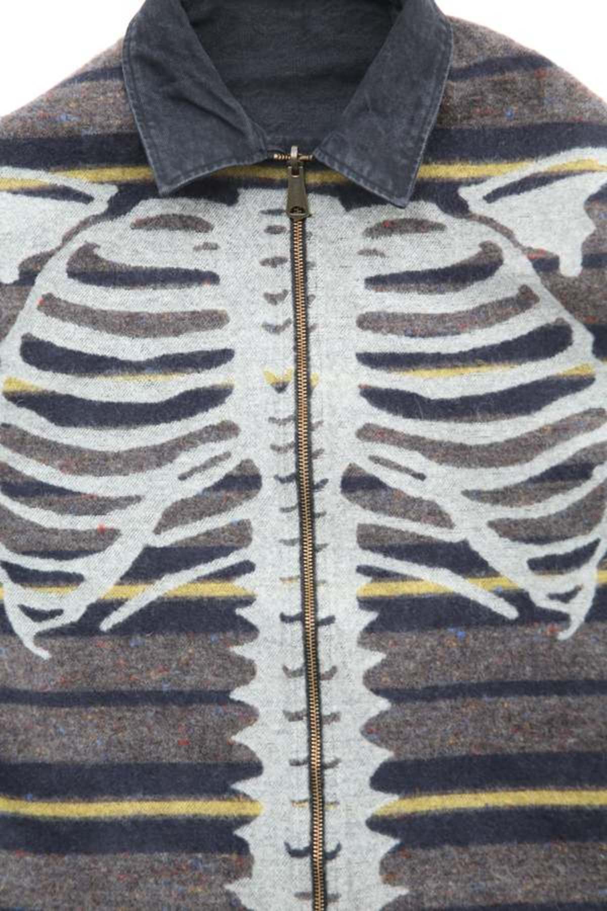 Kapital 14oz Denim Bone Lining Reversible Zip-Up Work Jacket - Image 15 of 20