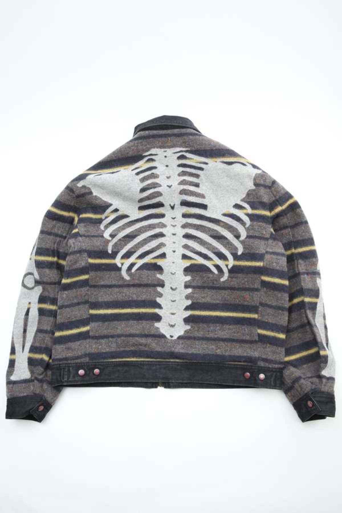 Kapital 14oz Denim Bone Lining Reversible Zip-Up Work Jacket - Image 16 of 20