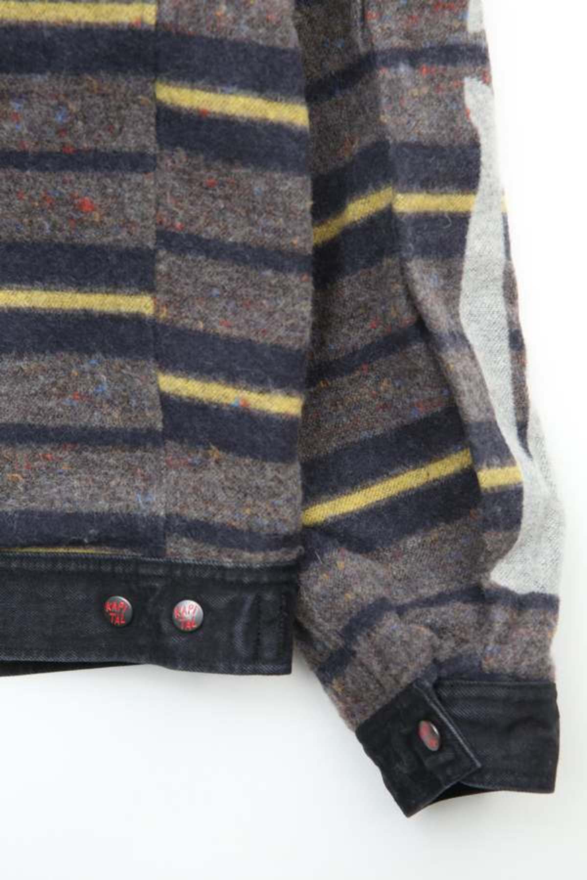 Kapital 14oz Denim Bone Lining Reversible Zip-Up Work Jacket - Image 18 of 20