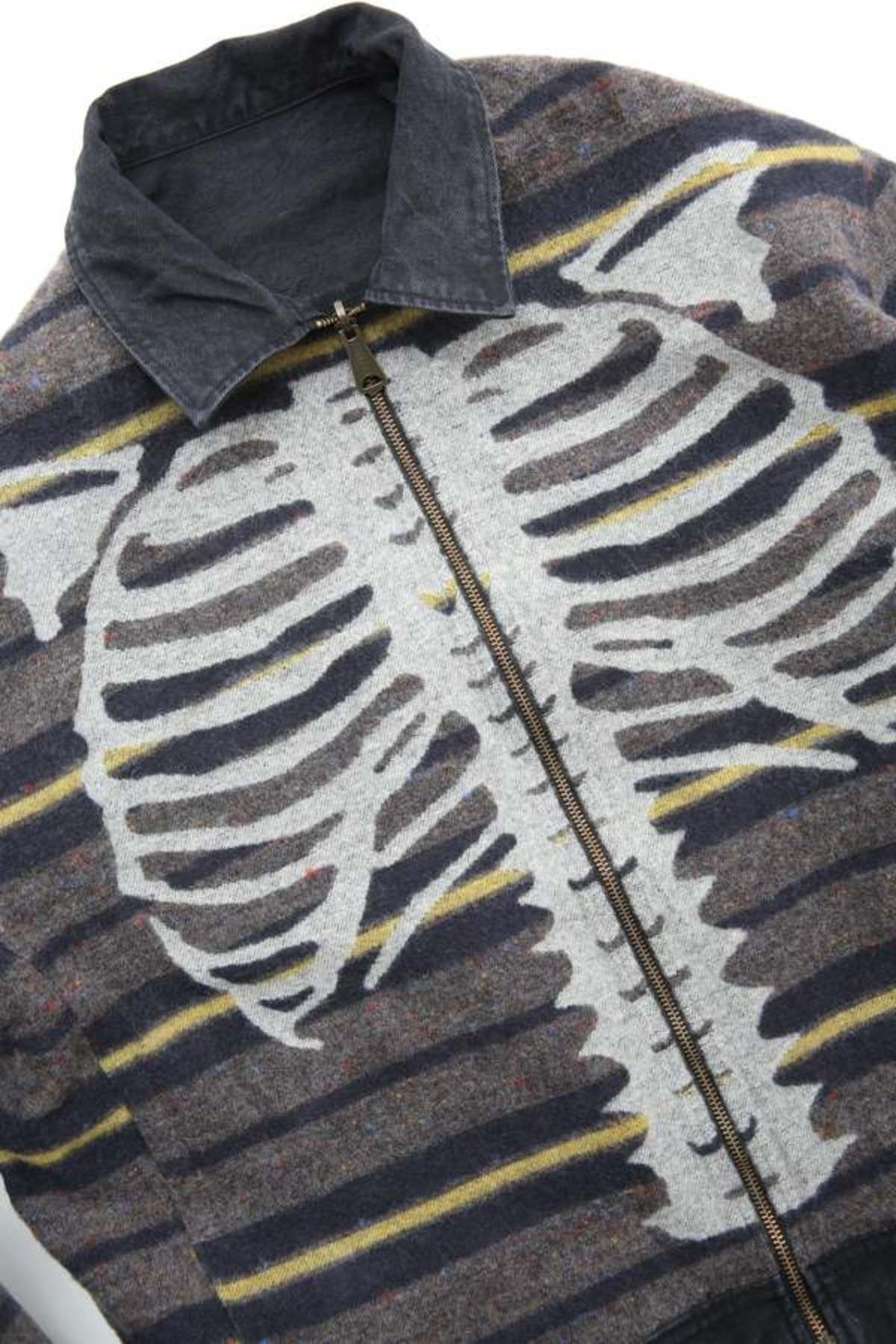 Kapital 14oz Denim Bone Lining Reversible Zip-Up Work Jacket - Image 20 of 20