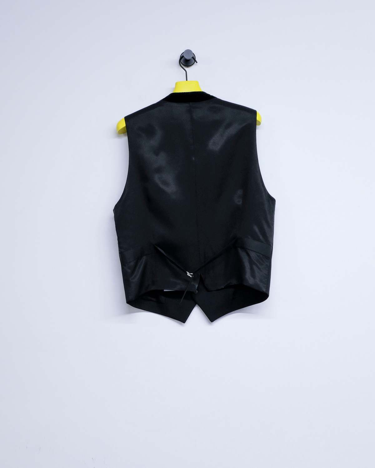 TAKAHIROMIYASHITA The Soloist. Black Wool Gabardine Gilet - Image 9 of 9