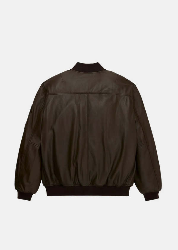AlphaIndustries MA-1 Leather Jacket - Espresso