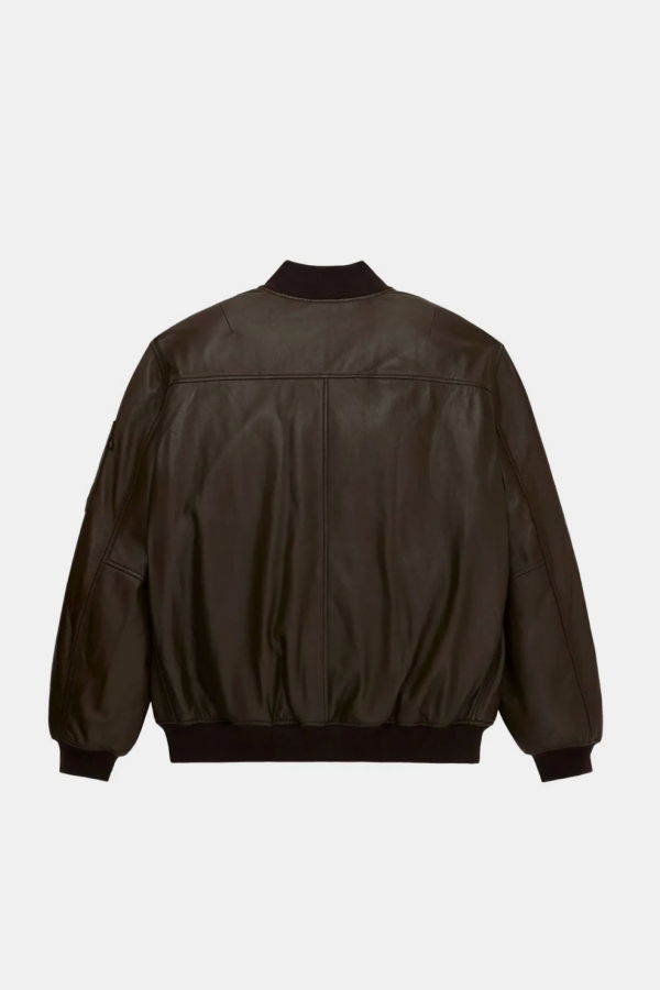 Alpha Industries MA-1 Leather Jacket - Espresso