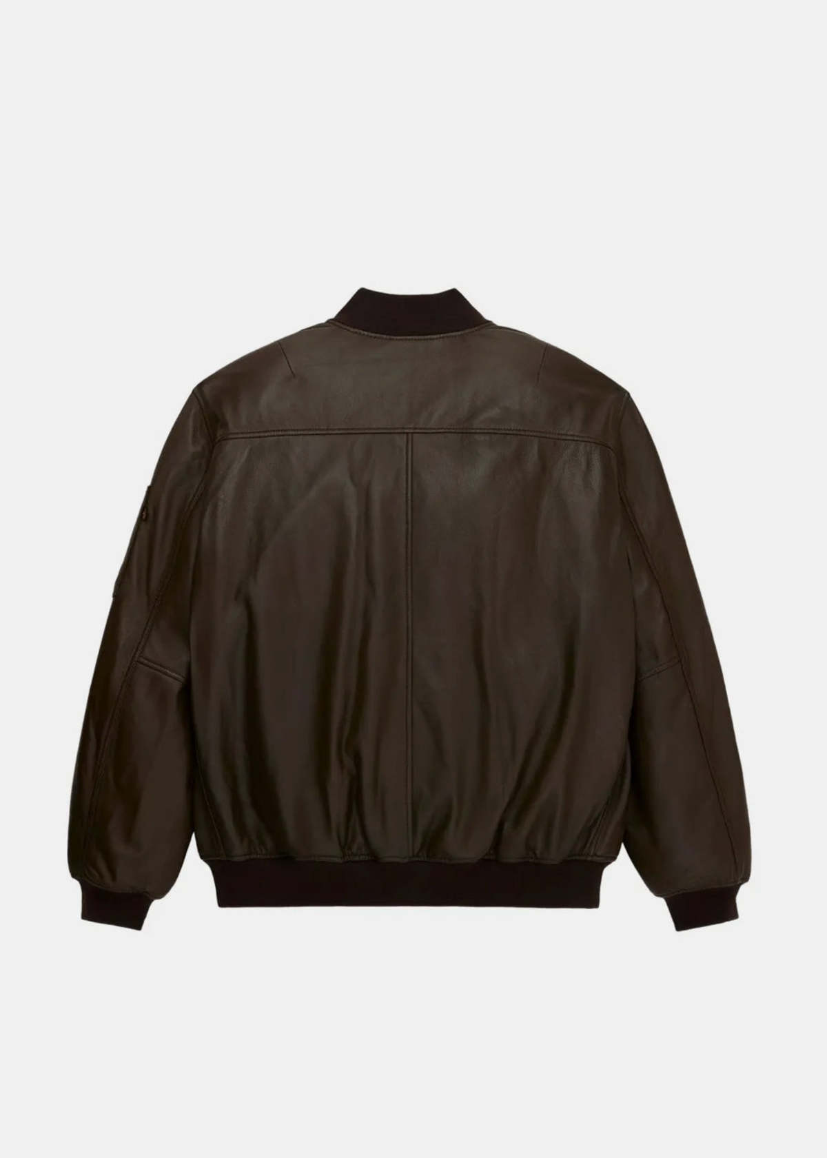 Alpha Industries MA-1 Leather Jacket - Espresso - Image 2 of 3