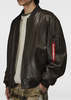 Alpha Industries MA-1 Leather Jacket - Espresso - Thumbnail 3