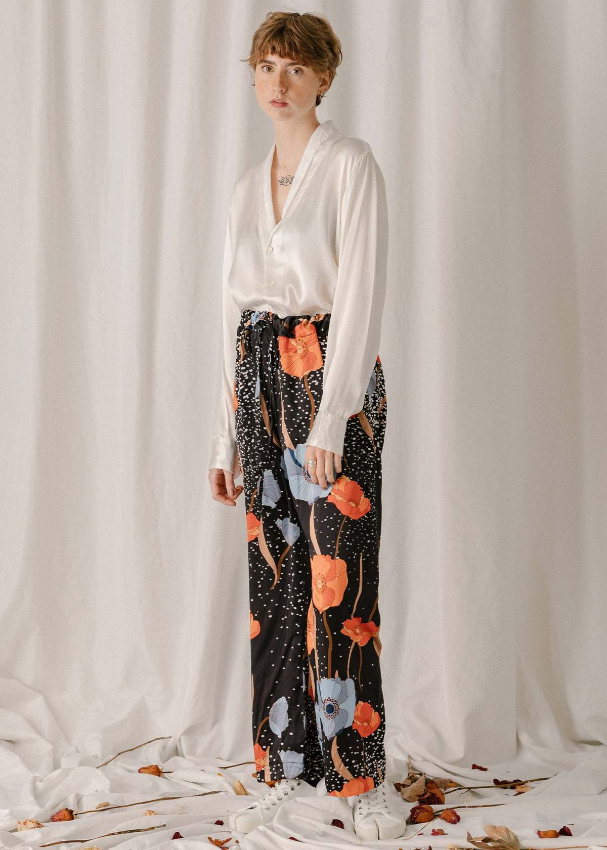 Geoffrey B. Small Relaxed Drawstring Leisure Trousers - Multicolor - Image 1 of 2