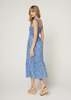 The Standard Stitch The Smocked Ruffle Tank Midi Dress - Blue Floral - Thumbnail 3